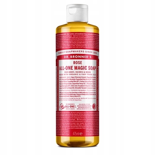 Mydło w płynie 18w1 Dr. Bronner's różane 475 ml
