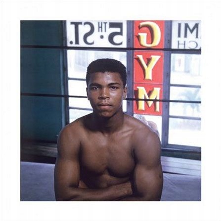 Muhammad Ali reprodukcja z bokserem 40x40 cm