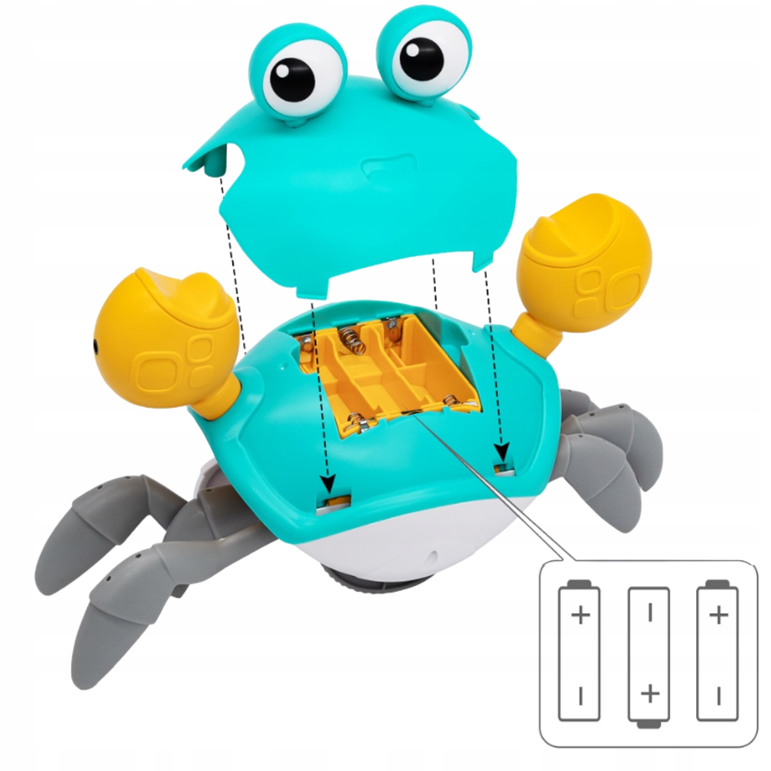 PEŁZAJĄCY KRAB NIEBORACZEK INTERAKTYWNY LED DZWIĘK Bohater brak