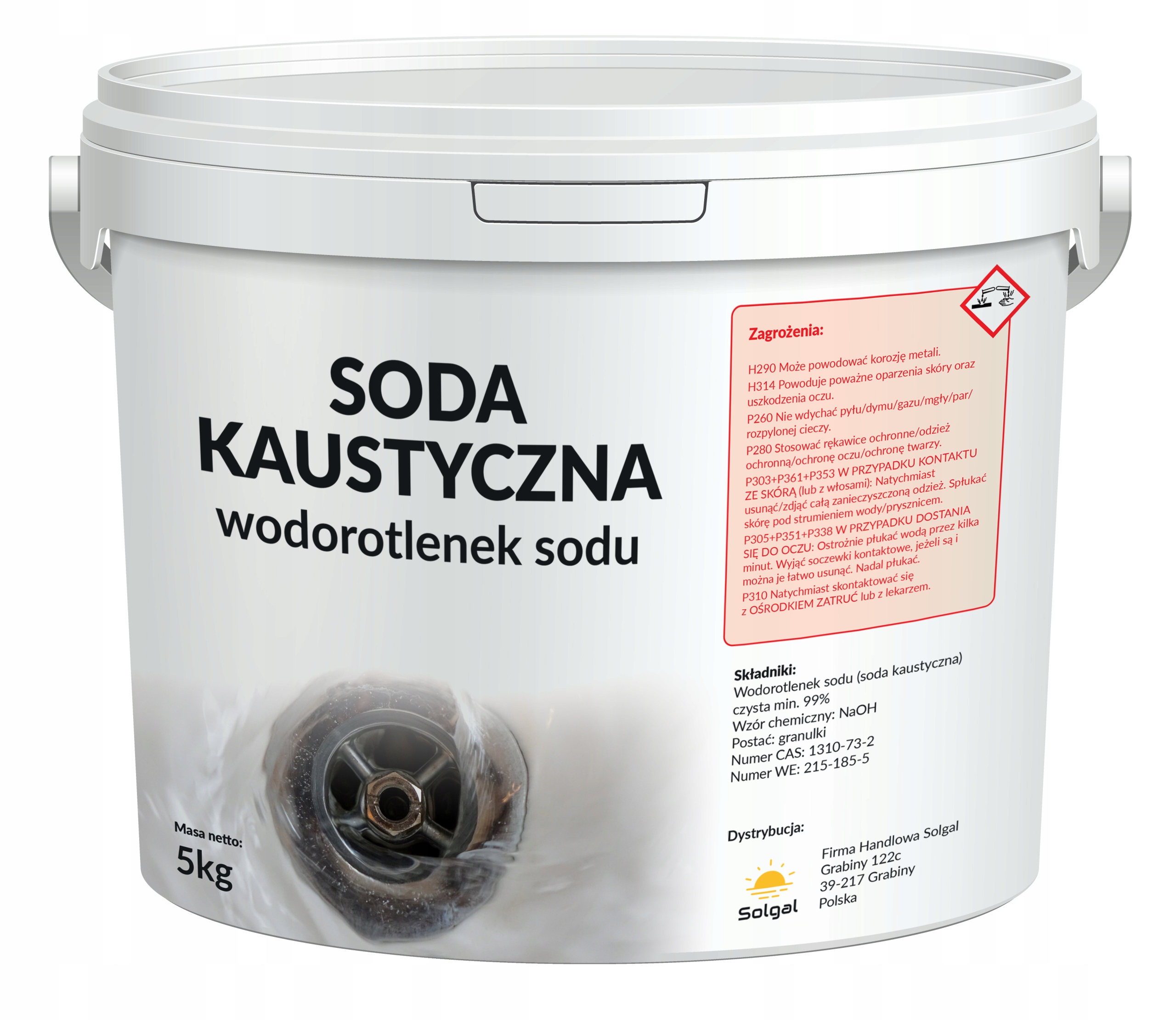

Wodorotlenek sodu soda kaustyczna 99% 5kg