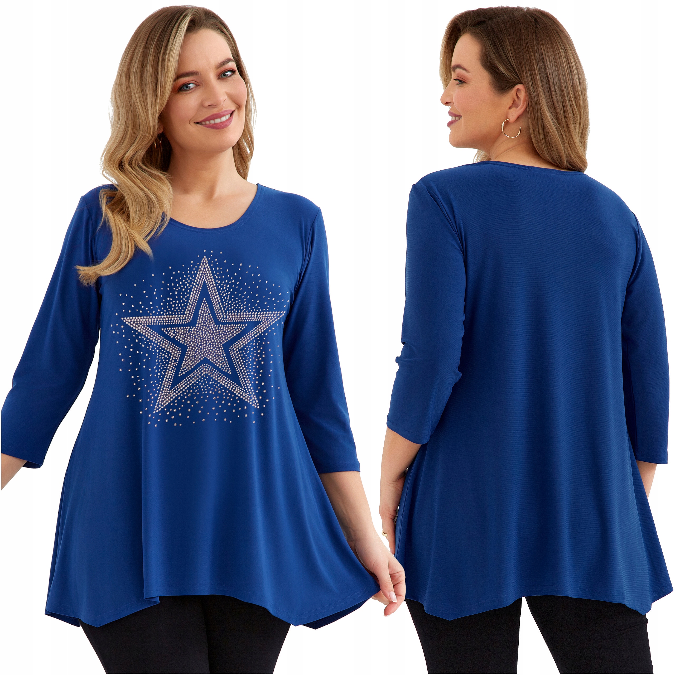 Dámská tunika Velké Velikosti Volná Dlouhá Plus Size Polský Výrobce Halenka