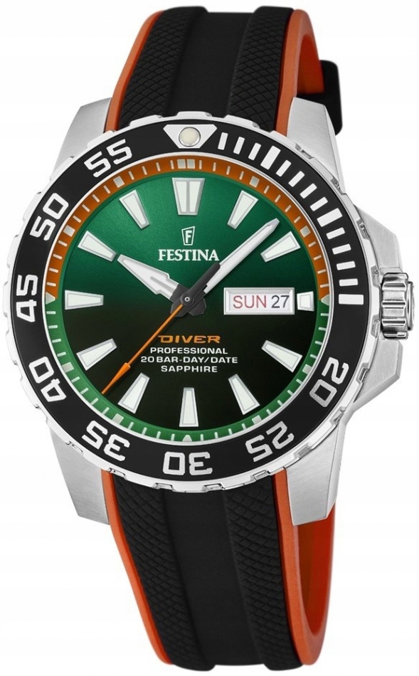 Pánské hodinky Festina 20662/2 zelené sportovní na potápění