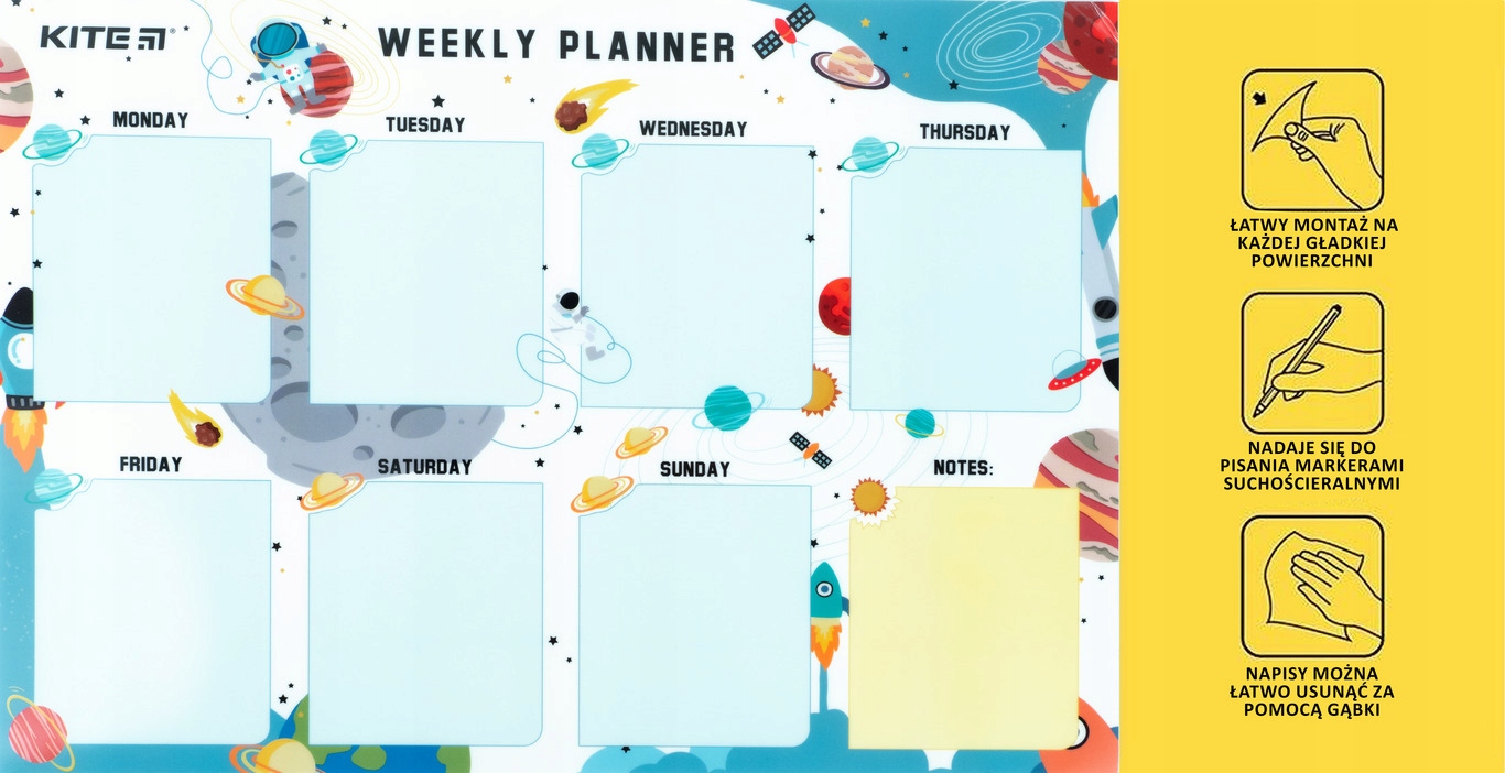 Planer Tygodniowy Plan Lekcji Suchoscieralny A4