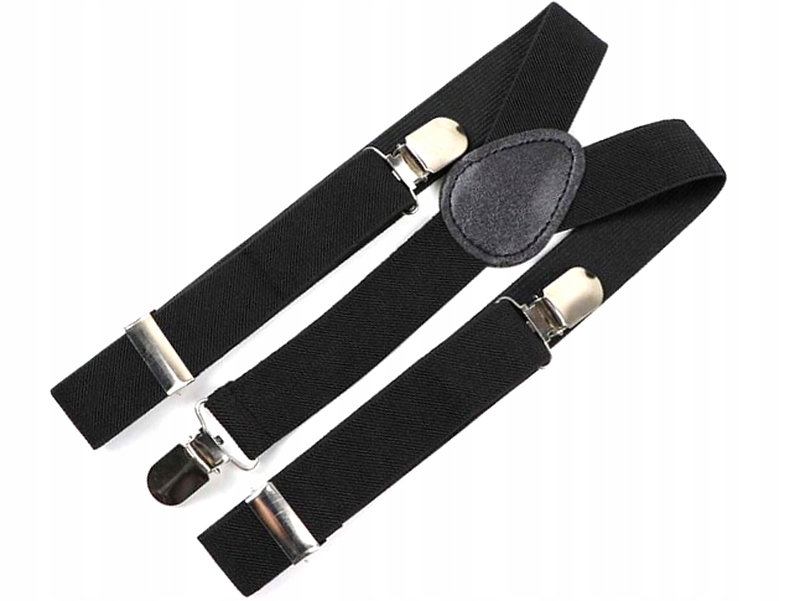 L69 Czarne SZELKI CHŁOPIĘCE DZIECIĘCE REGULOWANE Marka bez marki