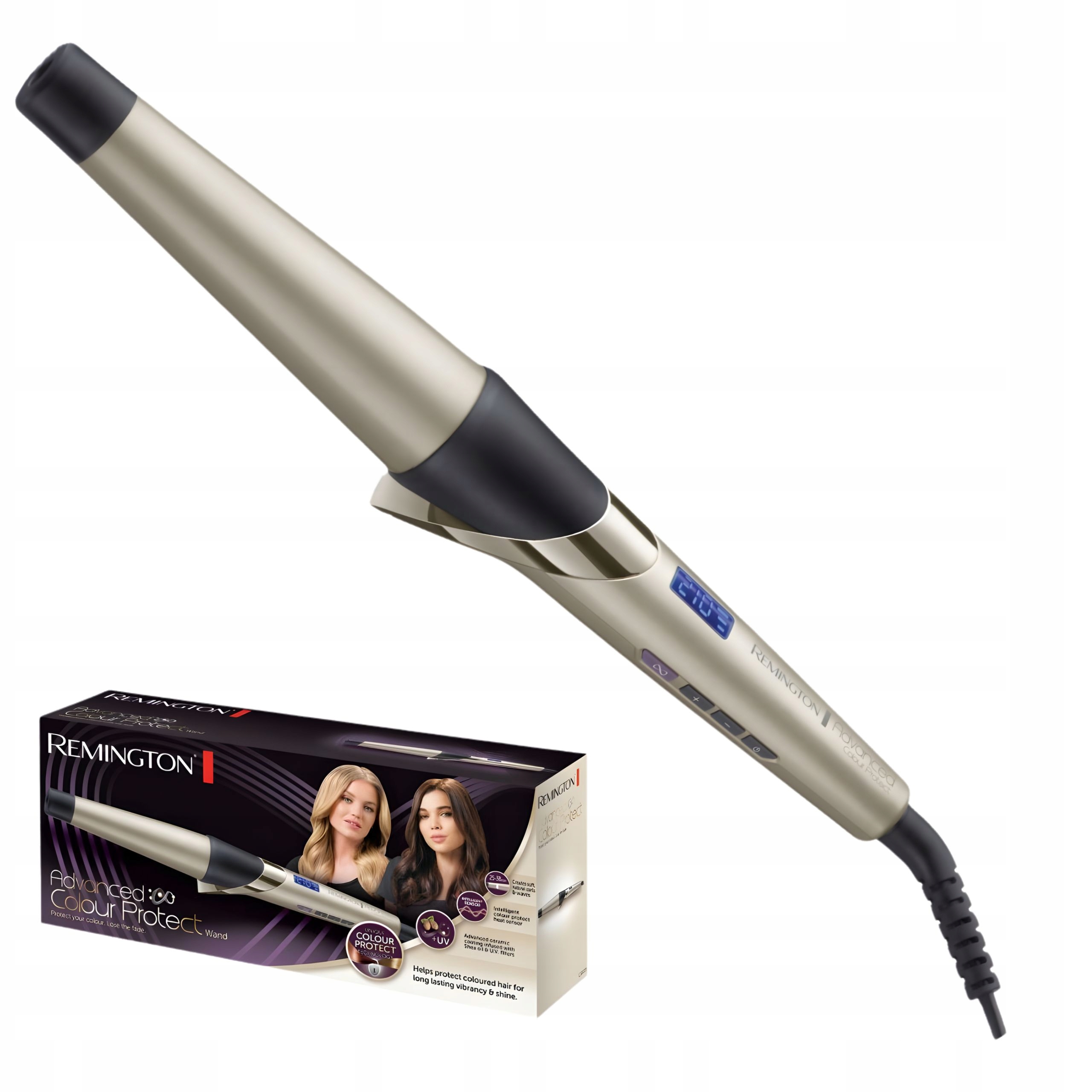 Remington Lokówka 25-38mm stożkowa z czujnikiem ciepła olej Shea,UV, CI86X5