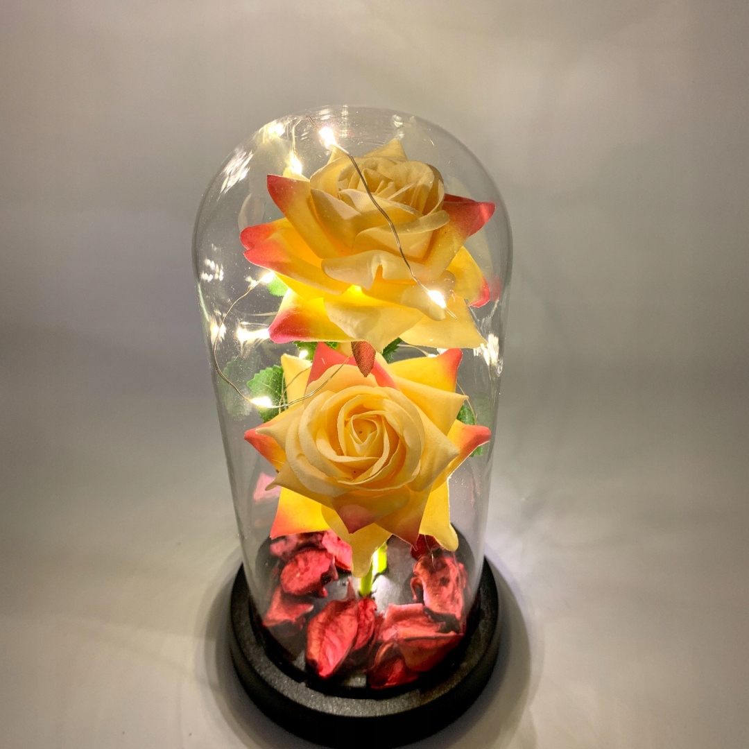 WIECZNA RÓŻA W SZKLE ŚWIECĄCA LED PREZENT PUDEŁKO Marka inna