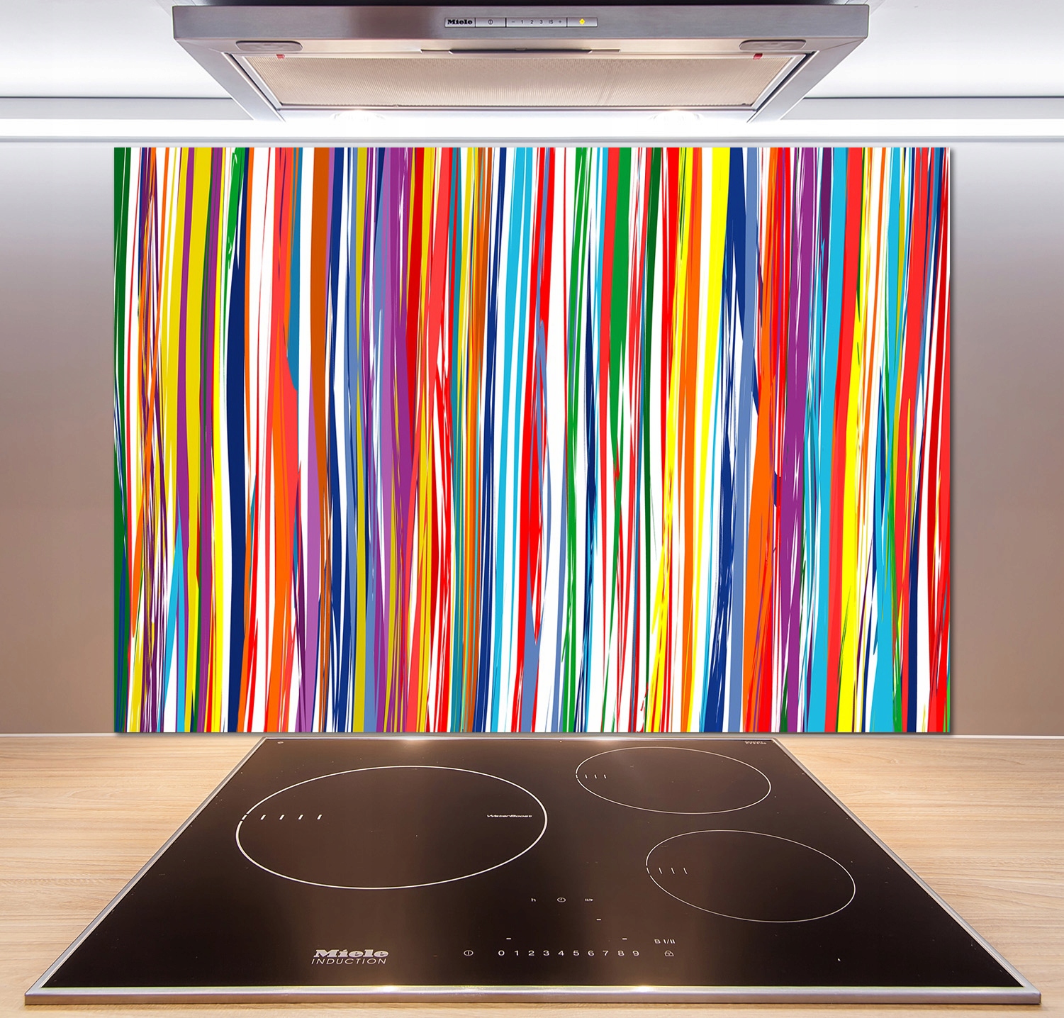

Panel do kuchni Kolorowe paski 100x70 cm + Klej