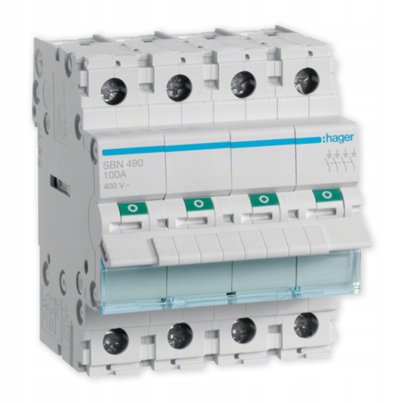 

Hager Rozłącznik wyłącznik izolacyjny 3faz 4P 100A