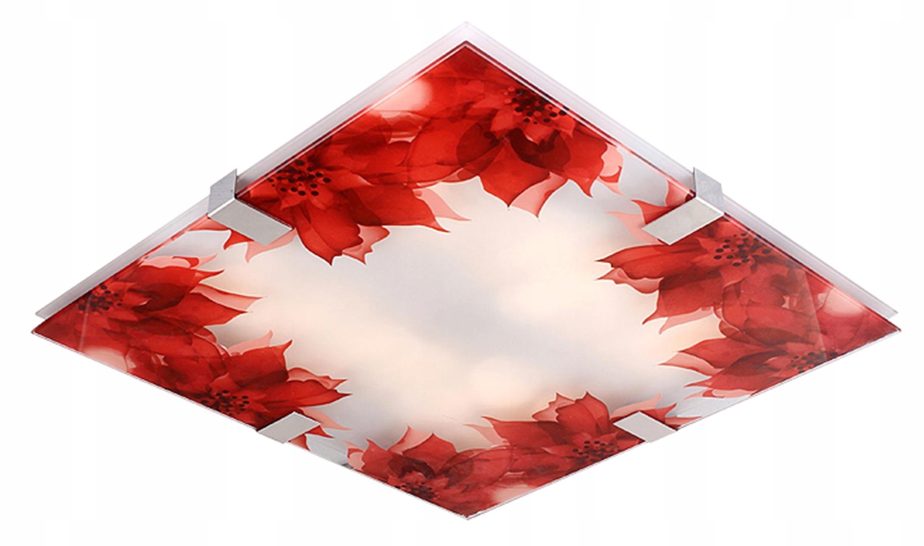 Stropné Svietidlo štvorcový Candellux 31 x 31 cm biely, červený