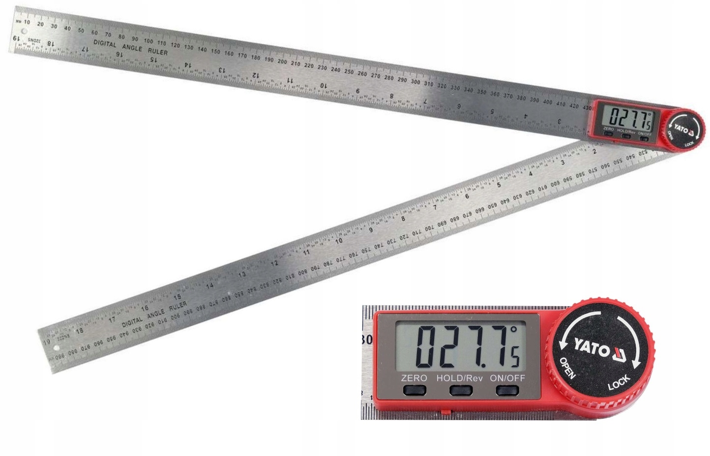 

Yato Kątomierz Elektroniczny Cyfrowy 500mm 360°