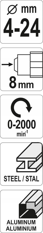 FREZ STOPNIOWY DO METALU 4-24MM NA WIERTARKĘ Kod producenta 5906083040344