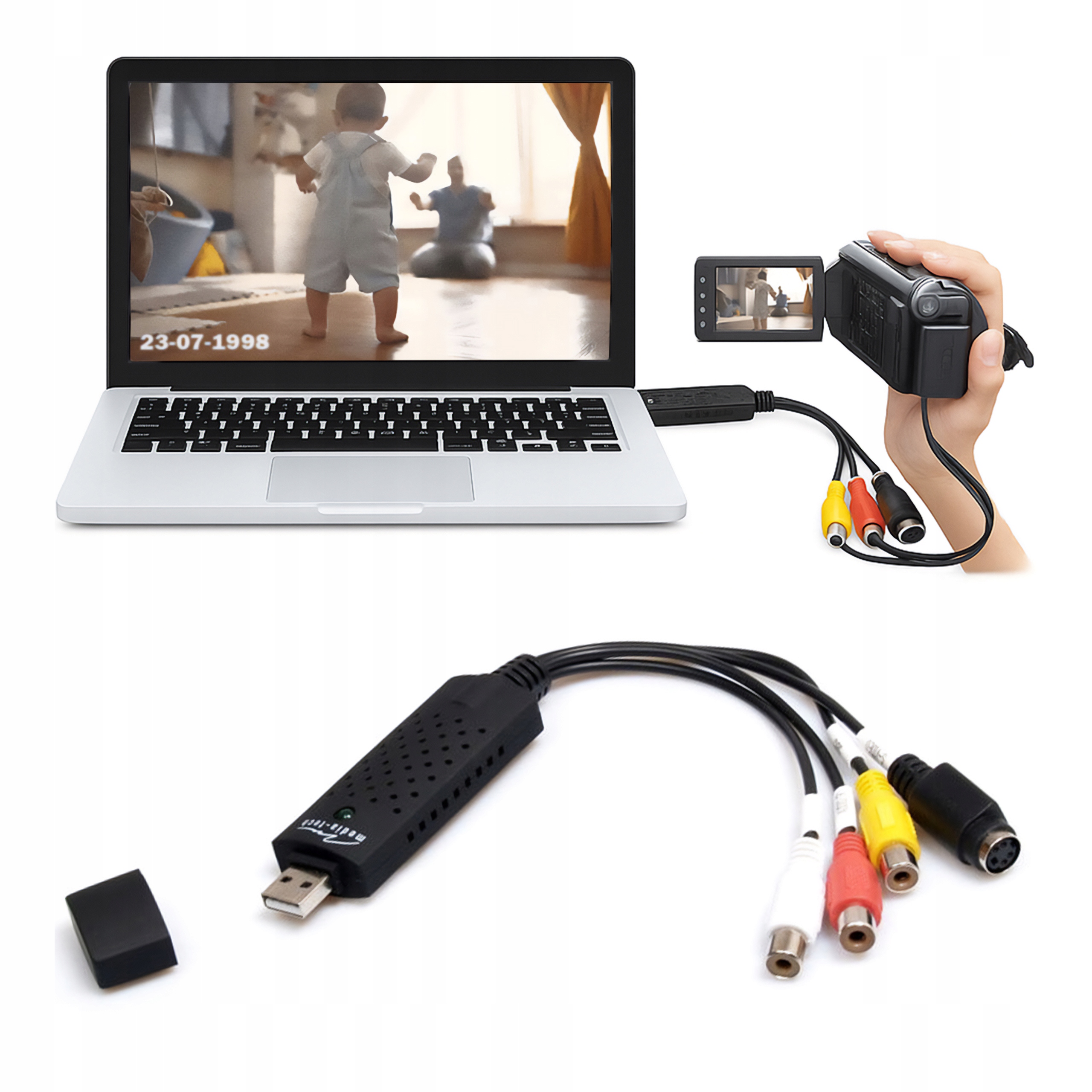 Konwerter VHS do DVD Media-Tech Video Grabber USB 2.0 z oprogramowaniem