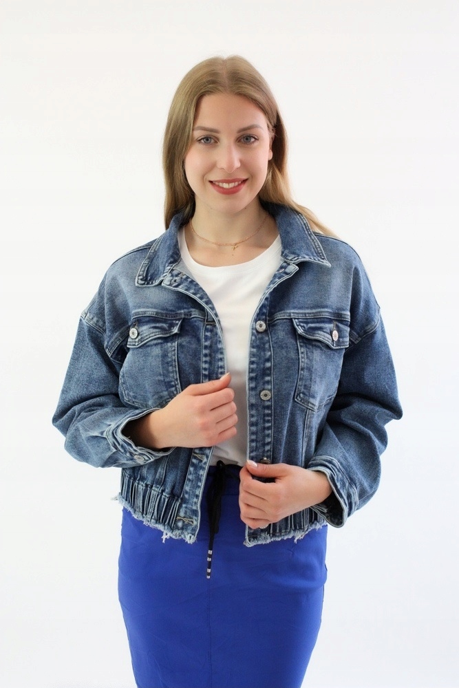 Katana Džínová módní bunda Bomber Denim Xs