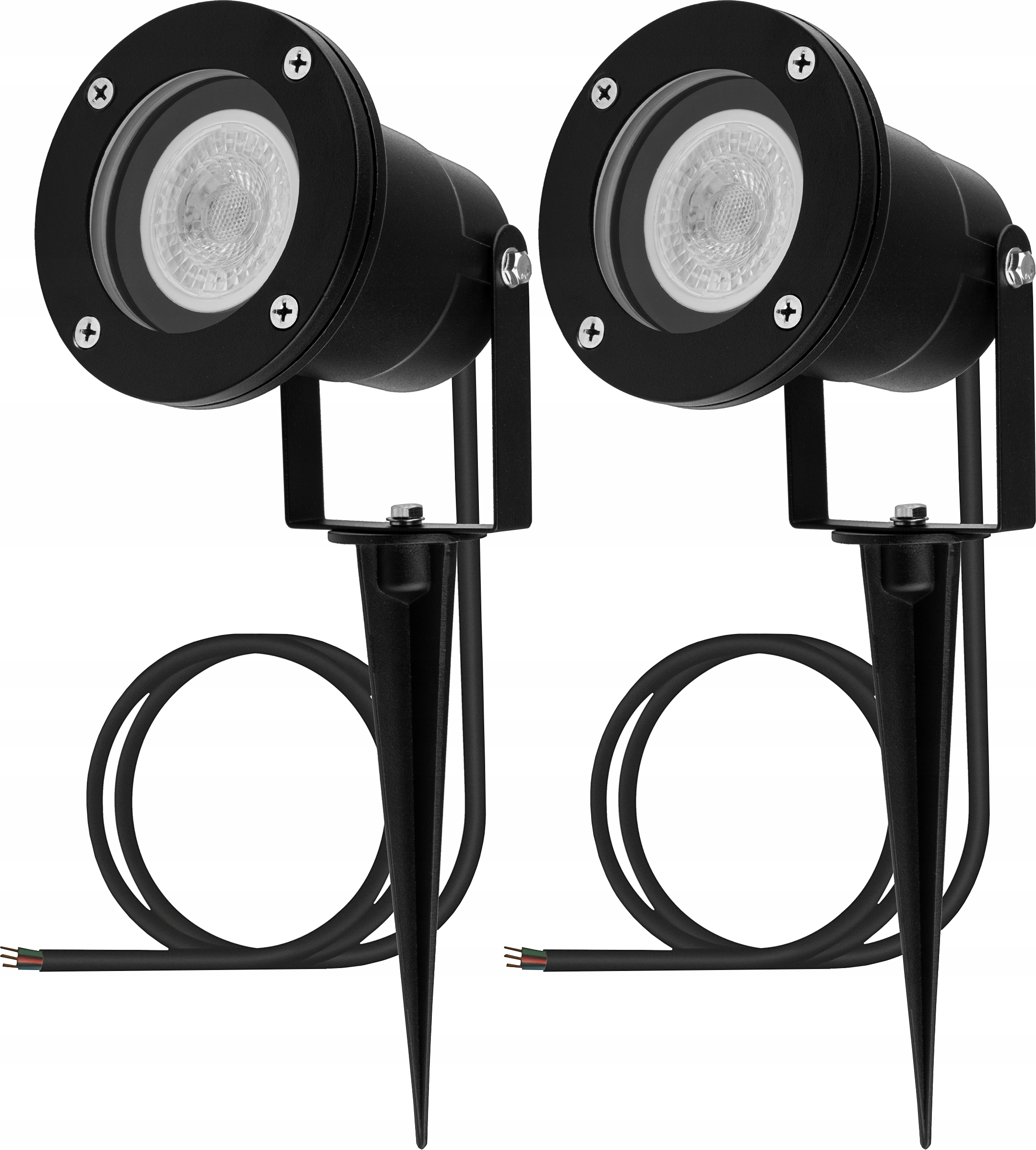 

2x Lampa ogrodowa Led GU10 IP65 Szczelna przewód