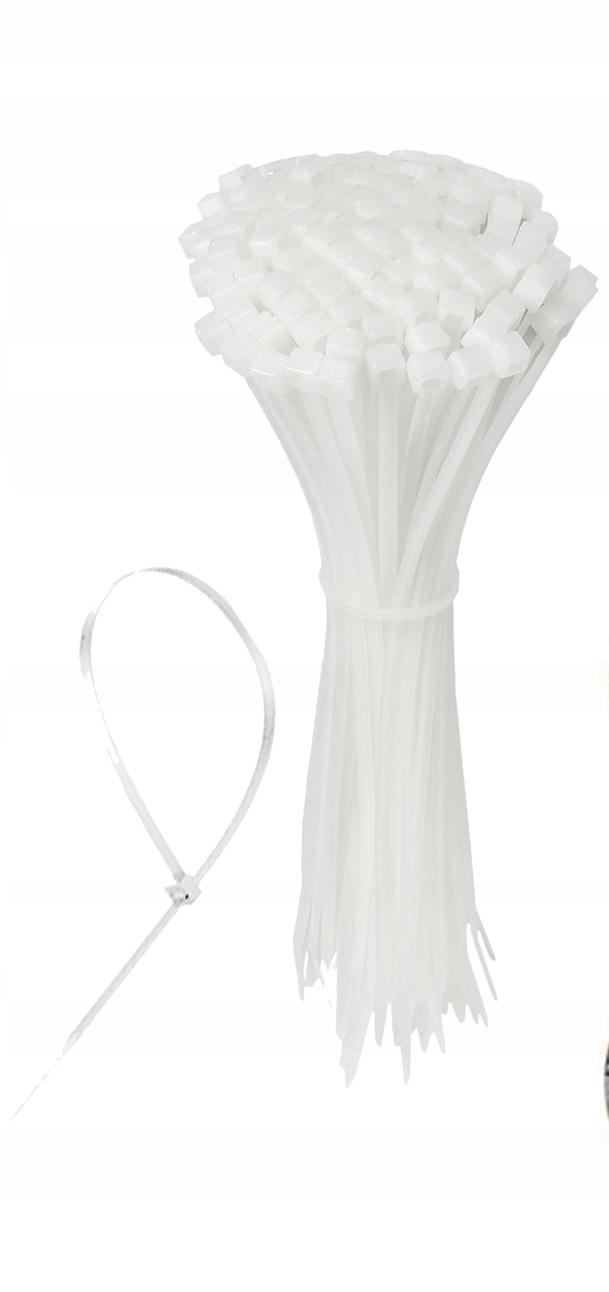 25x OPASKI ZACISKOWE KABLOWE ZIPERKI TRYTKI TRYTYTKI ODPORNE MOCNE 7,6x400