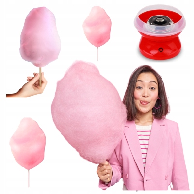 MASZYNA MASZYNKA WATY CUKROWEJ DOMOWA WATA CUKROWA PATYCZKI MAŁA MINI WATA Cechy dodatkowe 10 PATYCZKÓW MIARKA