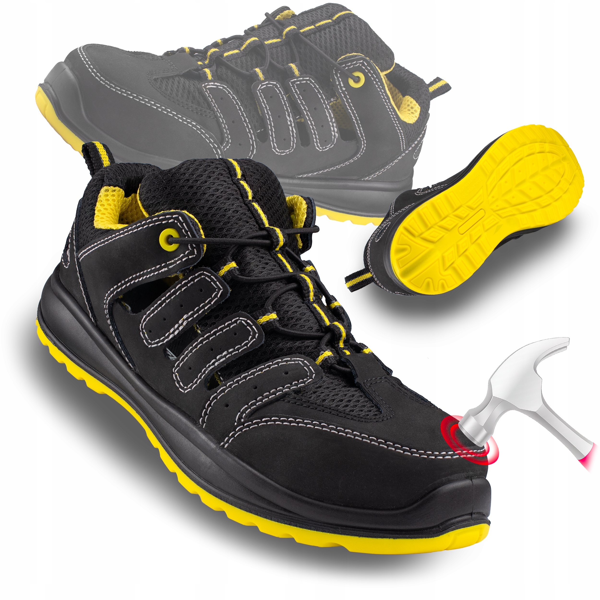 Pracovní Obuv Pánské Ochranné Sandály S1 Boty S Kovovou Špičkou Bozp