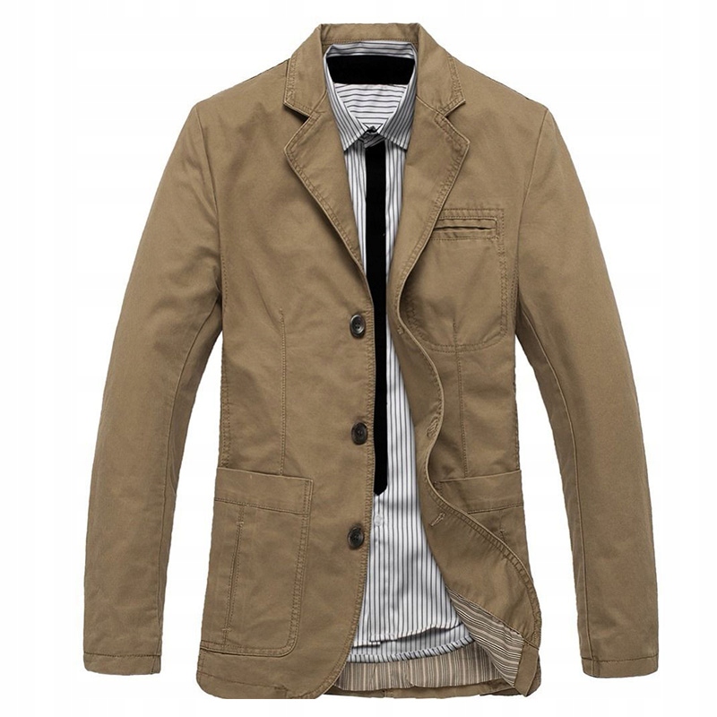 CASUAL MODNA MARYNARKA MĘSKA BAWEŁNIANA SLIM FIT Marka bez marki