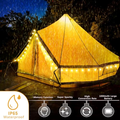 REALKY SOLARNE LAMPKI OGRODOWE GIRLANDA ŻARÓWKI 13.2M 60 LED IP65 — miniatura 3