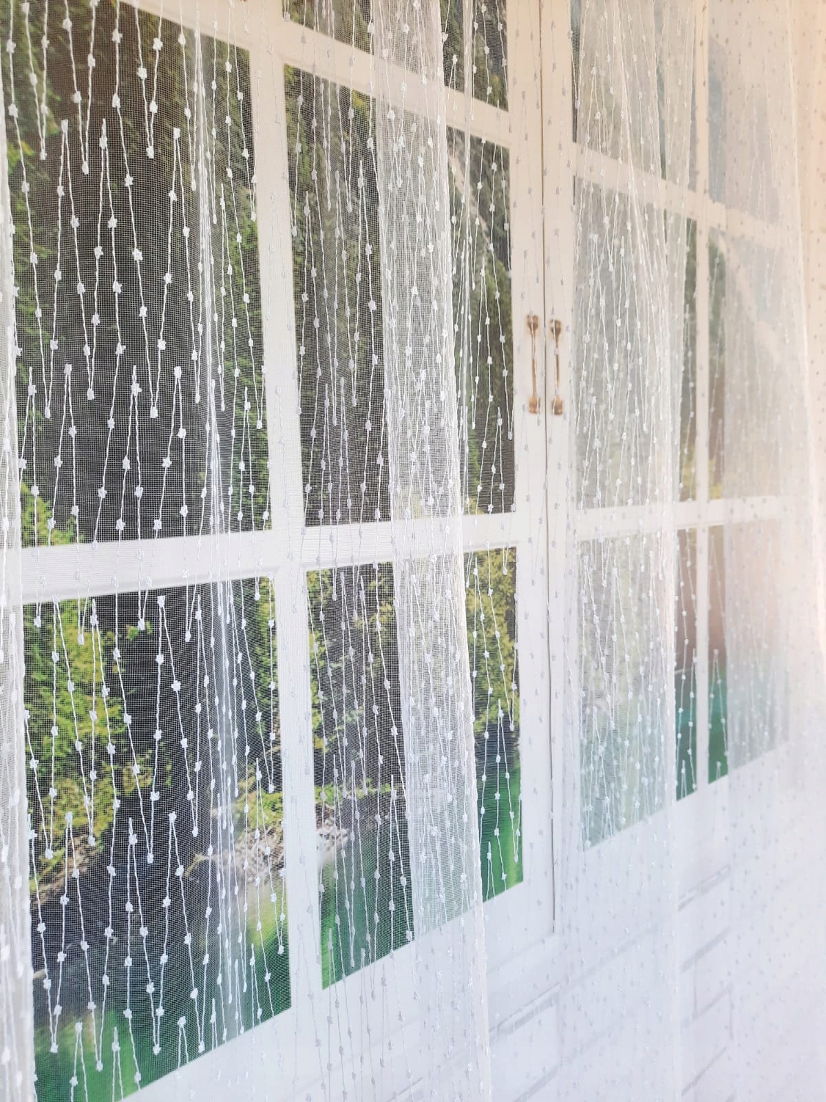 

Firana „prążek-siatka” biała 280cm-metraż