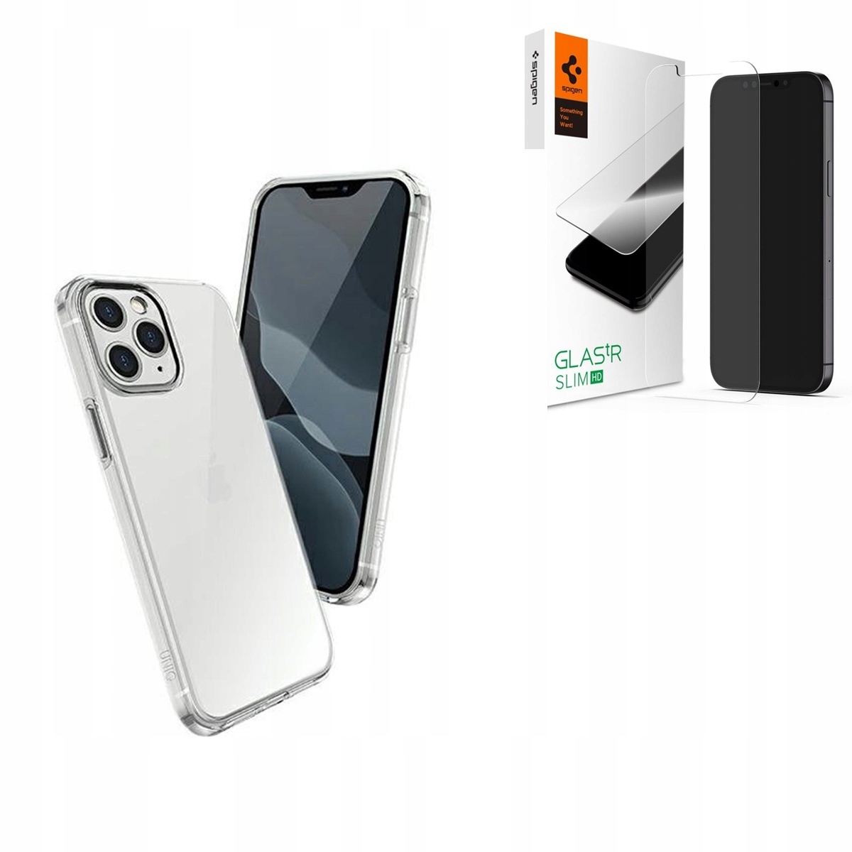 

Etui Pancerne na iPhone 12 Pro + szkło Spigen