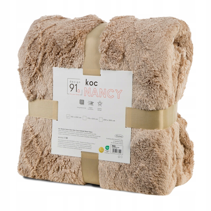Deka 200x220 Nancy béžová tmavá s 3D efektem D91