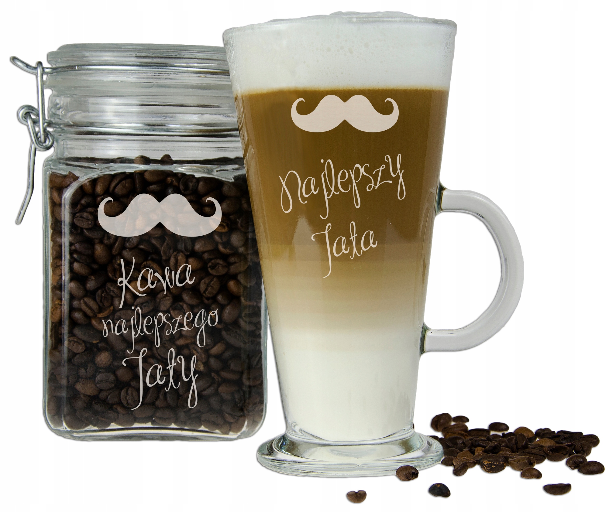

Słoik + Szklanka Latte Na Dzień Ojca Taty Prezent