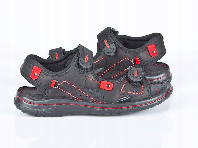 Riko 552 sandály Polské černé letní 44 přírodní kůže