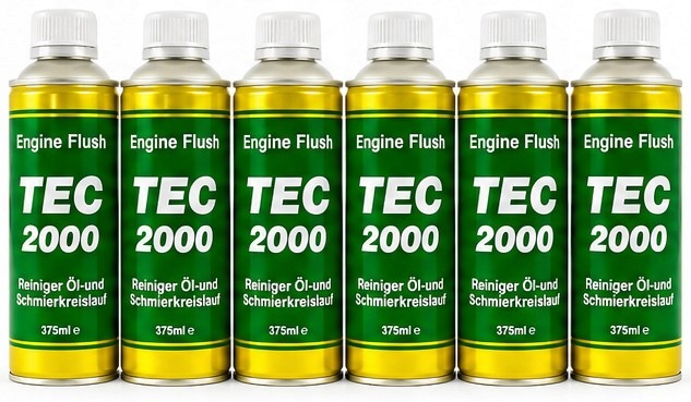 TEC2000 Engine Flush Płukanka Silnika 6x375ML, Zestaw Do Wymiany Oleju Auta
