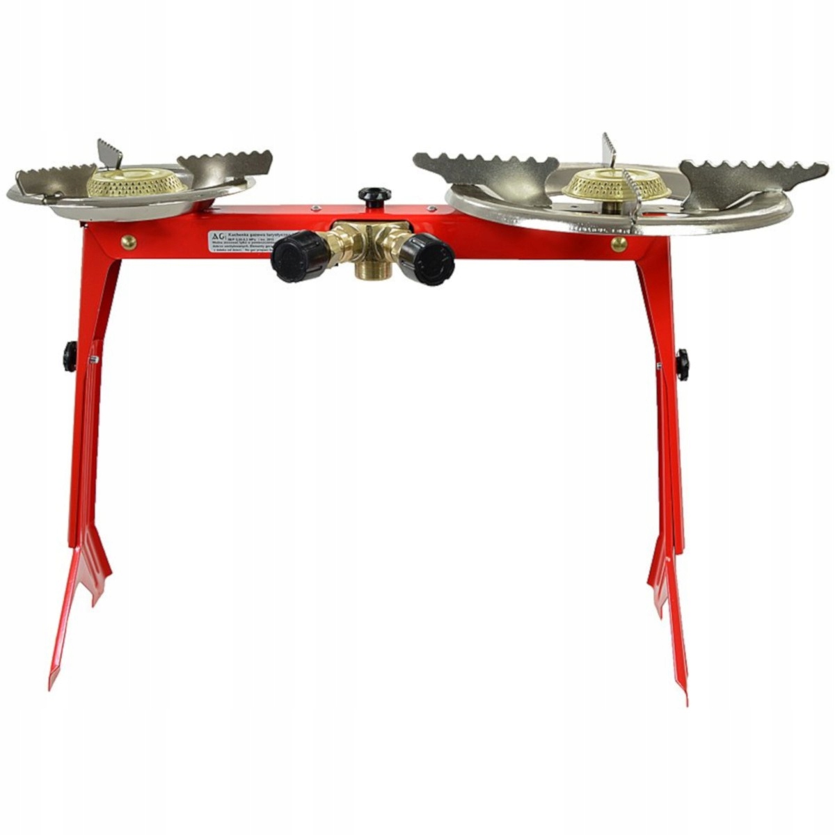 Turistický plynový vařič 2-plotýnkový na láhev Ag Asia 2 průměr 14 cm 21 cm