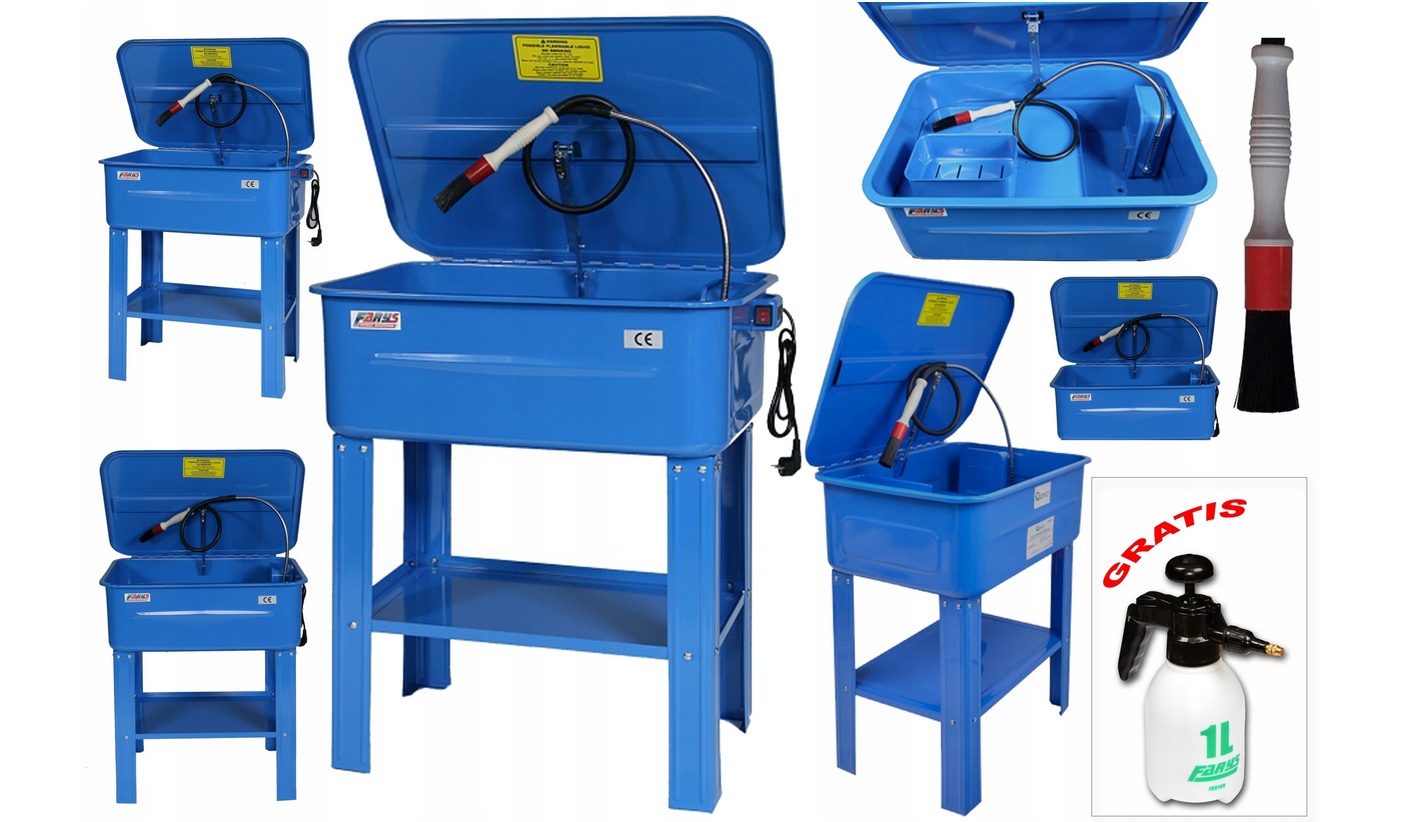Myjka warsztatowa niebieska 80l FR8000 + spryskiwacz Farys