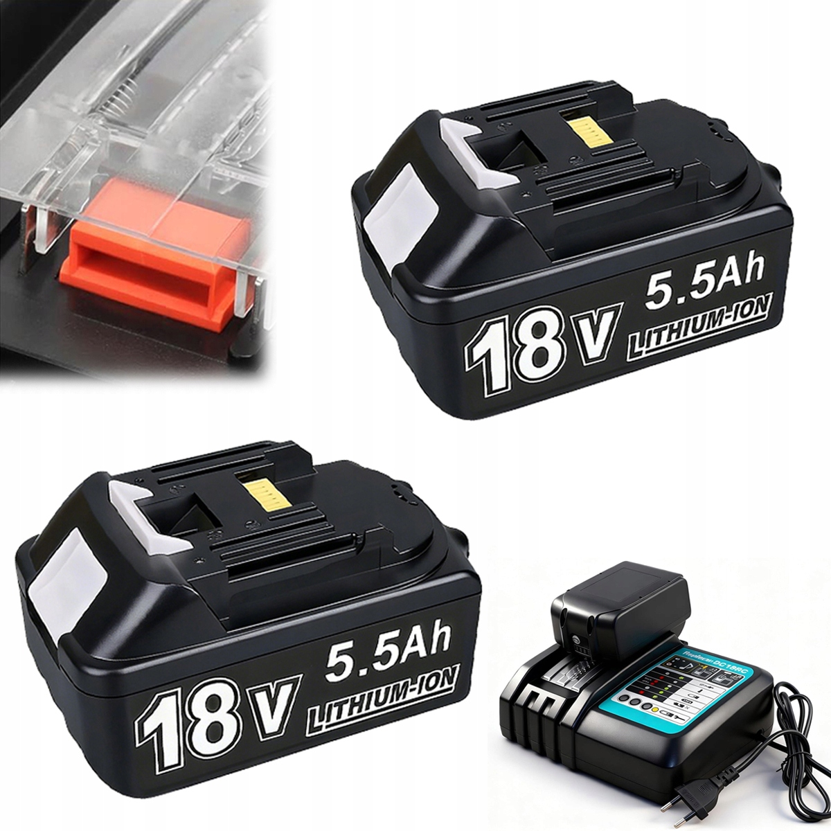 2X BL1850B 18V 5Ah akumulator ładowarka DC18RC do BL1860B BL1830 Lxt