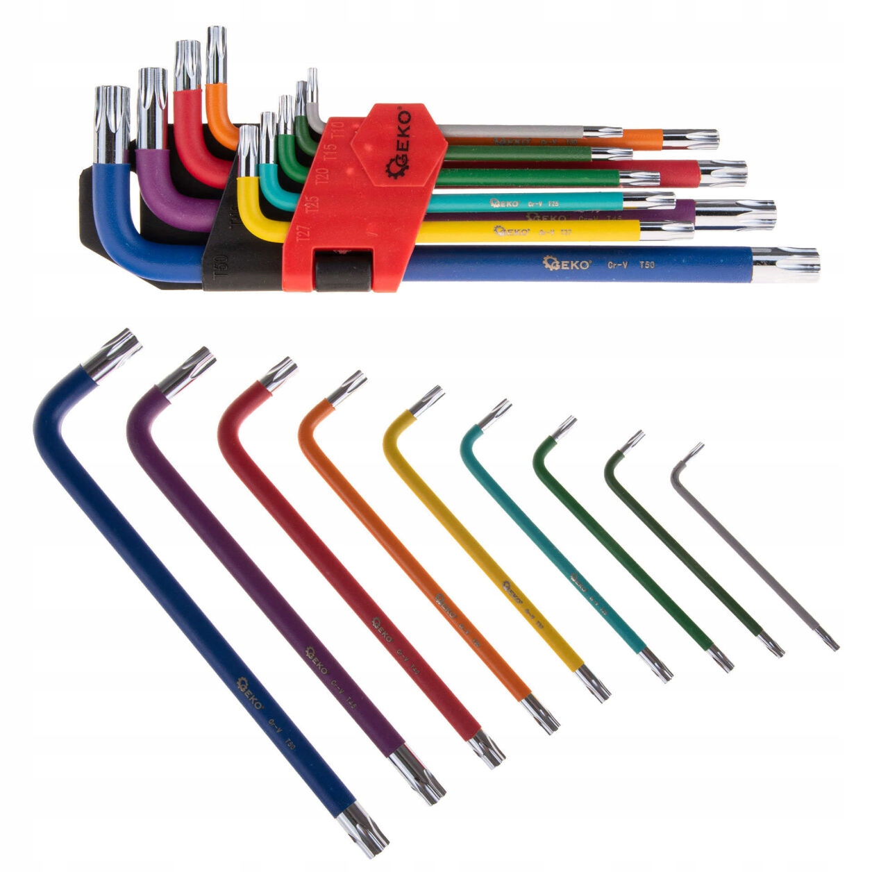 Klucz Torx Kolorowe T10-T50 9el. CrV
