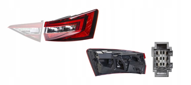 LAMPA TYŁ SKODA SUPERB 15- 3V9945207A LEWA NOWA