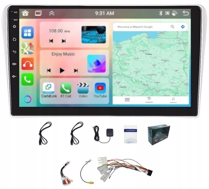 Autorádio S Navigací Carplay Toyota Avensis 2002-2008 Wifi Android 4GB 64GB