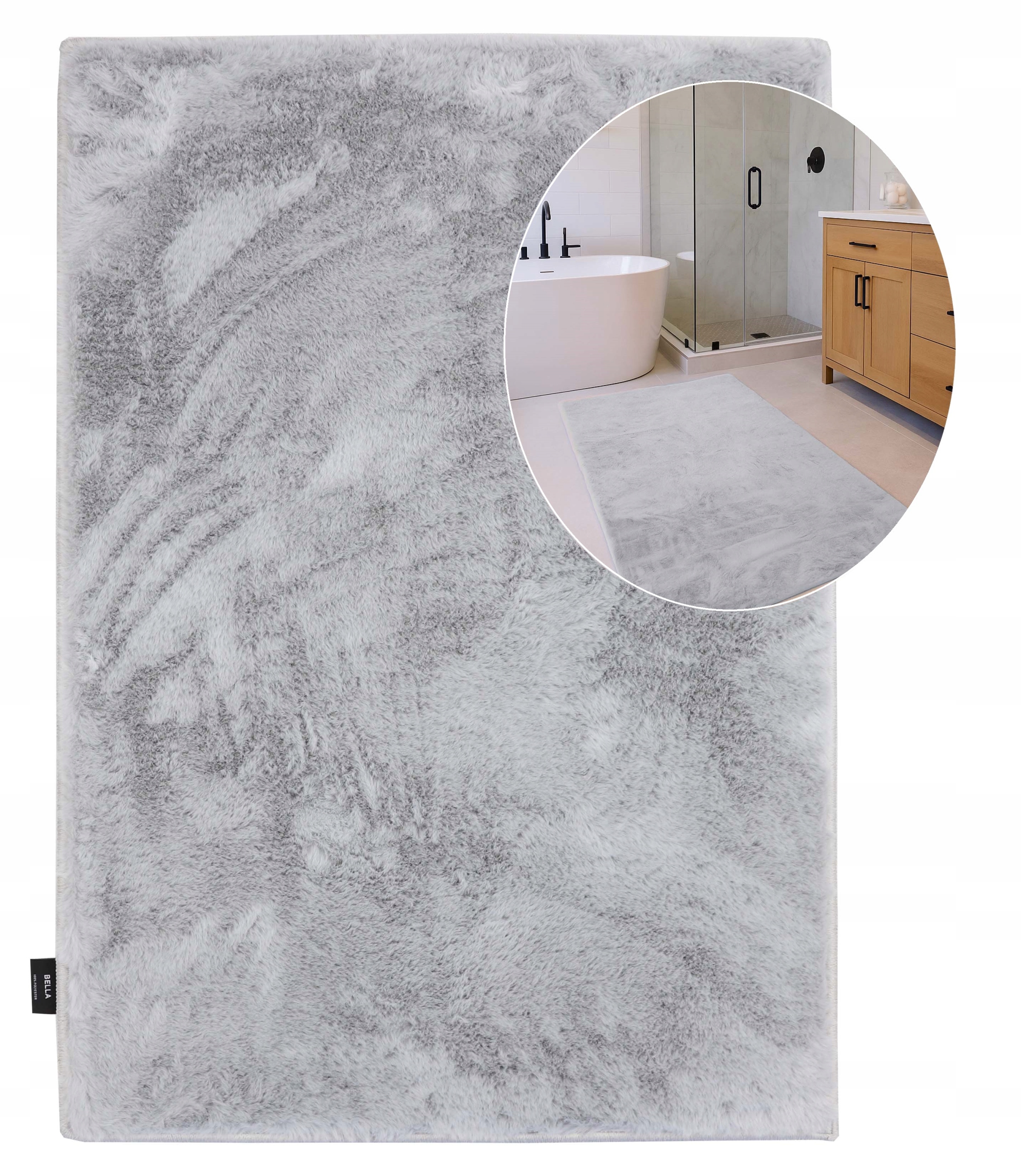 Koupelnový koberec velký protiskluzový měkký králík 80 x 120 cm Bella