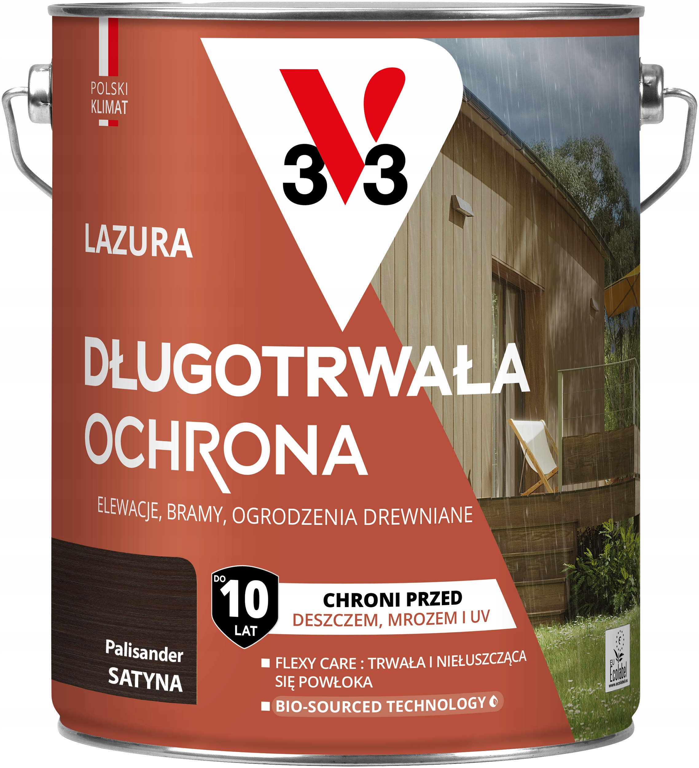 V33 Lazura długotrwała ochrona do 10 lat ochrony palisander 4,5L