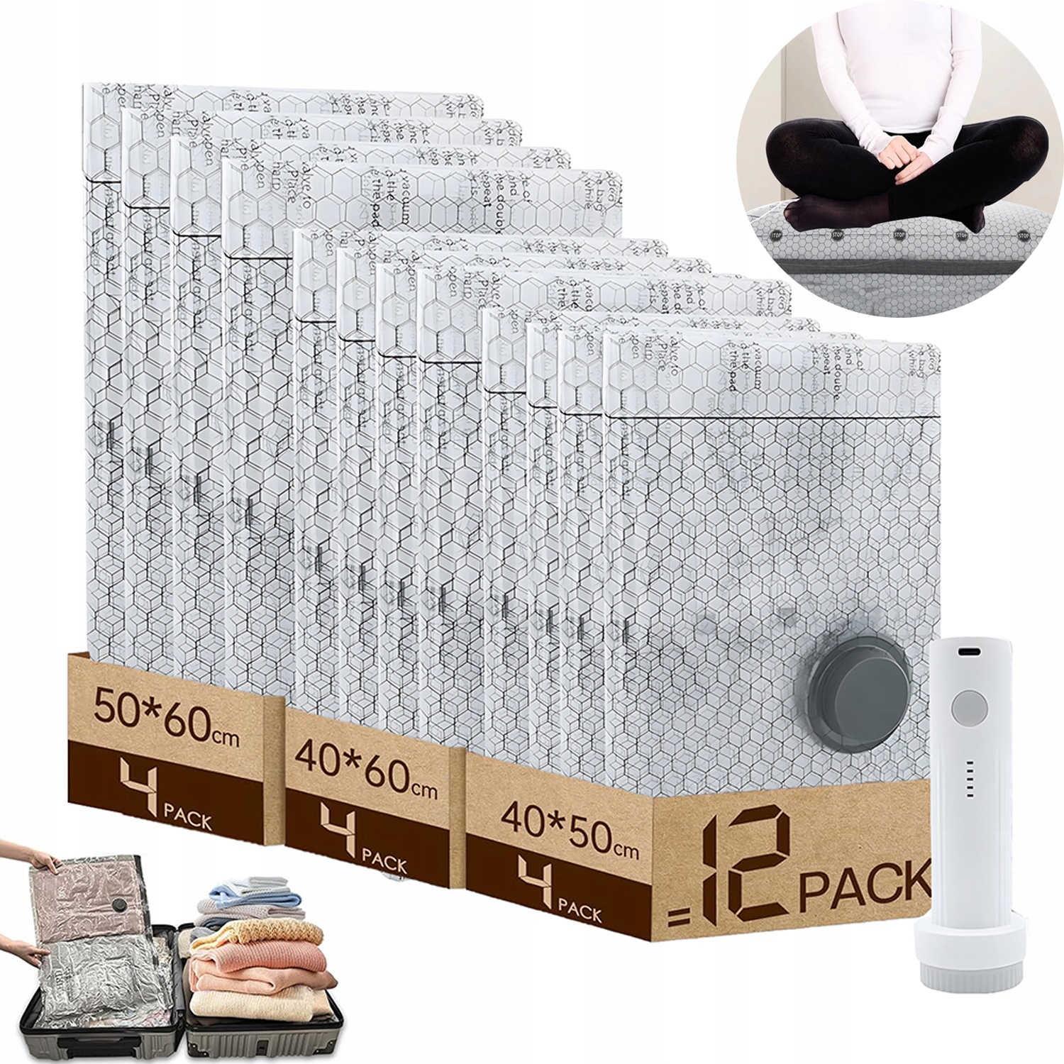 Vakuové Sáčky Chrání Oblečení Před Prachem A Bakteriemi S Pumpičkou