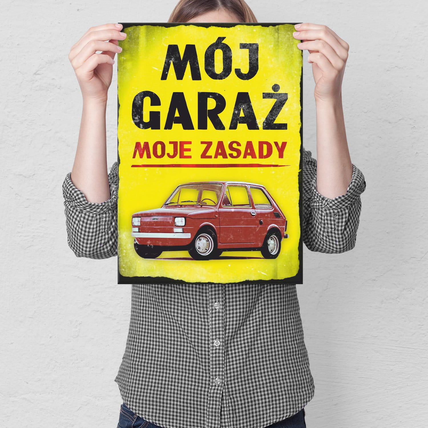 OZDOBA ŚCIENNA PLAKAT METAL BLACHA GARAŻ Fiat 126p Kod producenta BM.MGMZ.M-3