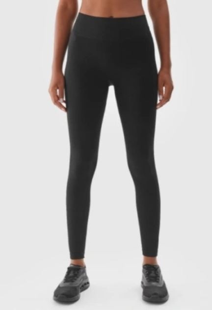 Damskie legginsy sportowe 4F F326 treningowe czarne Xs