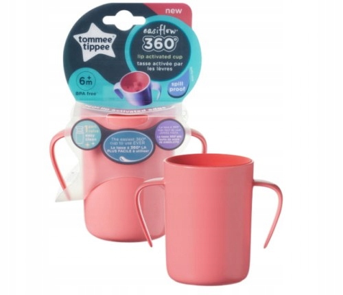 Tommee Tippee Kubek EASIFLOW 360° 6m+ Róż
