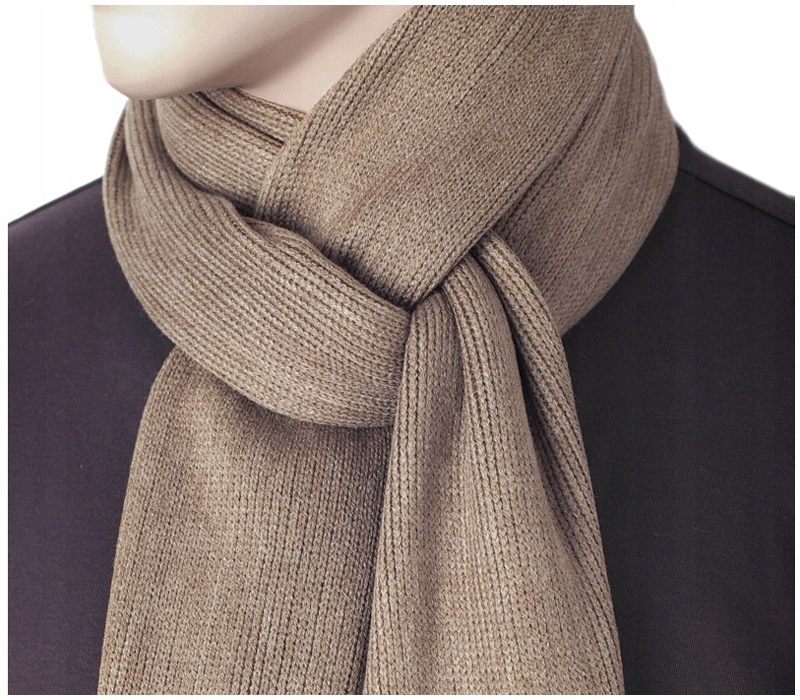 

Modny Szalik Męski Szeroki Gładki Szal Greg AF22