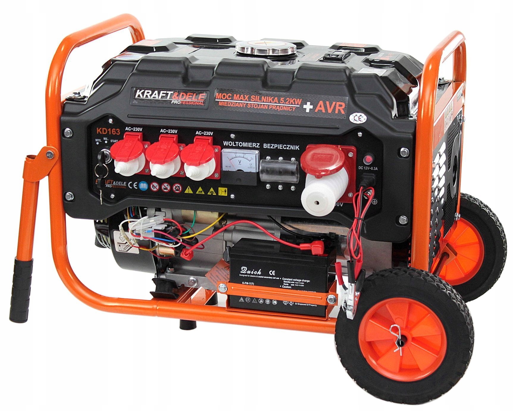 AGREGAT PRĄDOTWÓRCZY PRĄD 380 KW6500+ELE-ZAPAL+AVR Marka Kraft&Dele