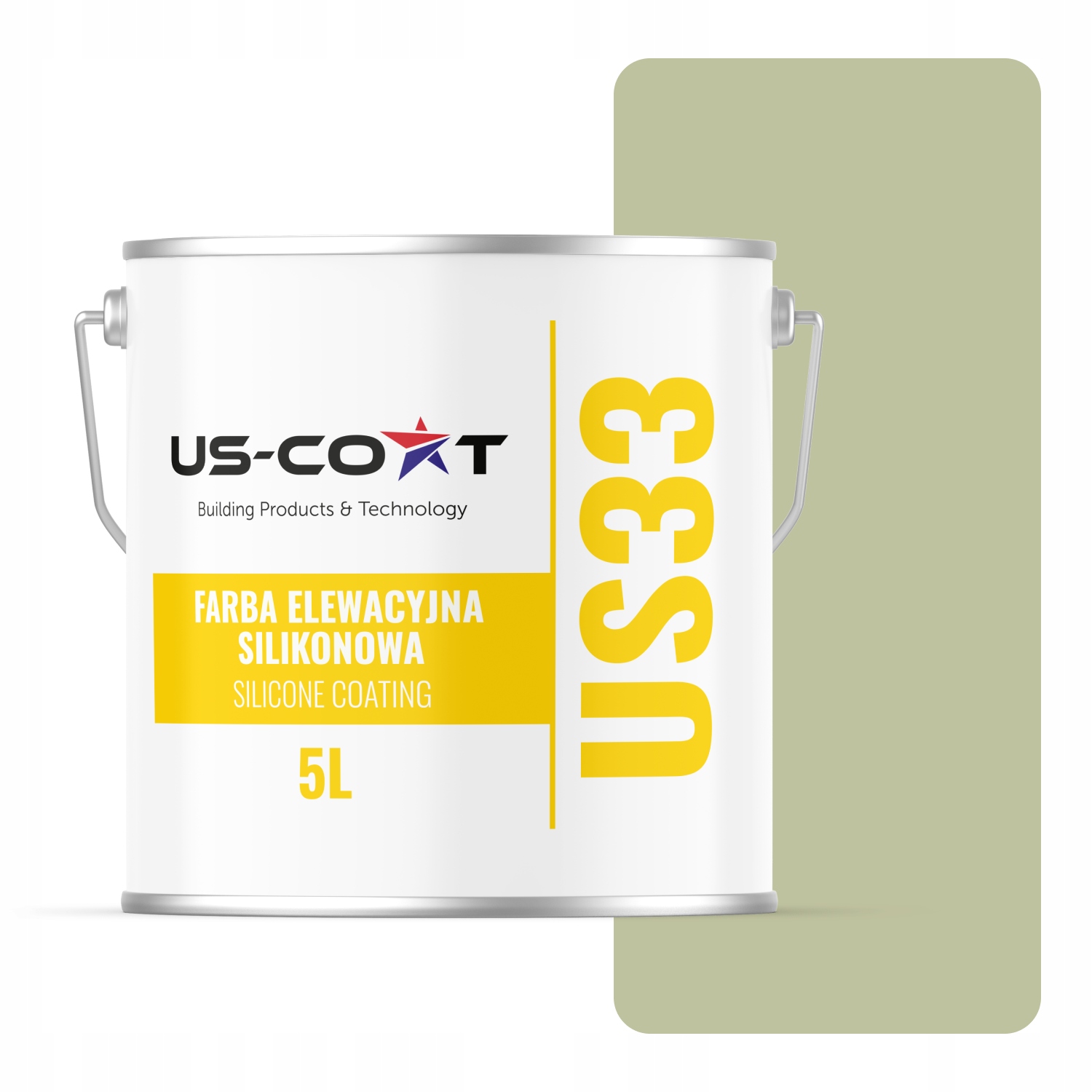 Fasádna Silikónová Fasádna Farba Svetlozelená F483 Uv 5L Výrobca