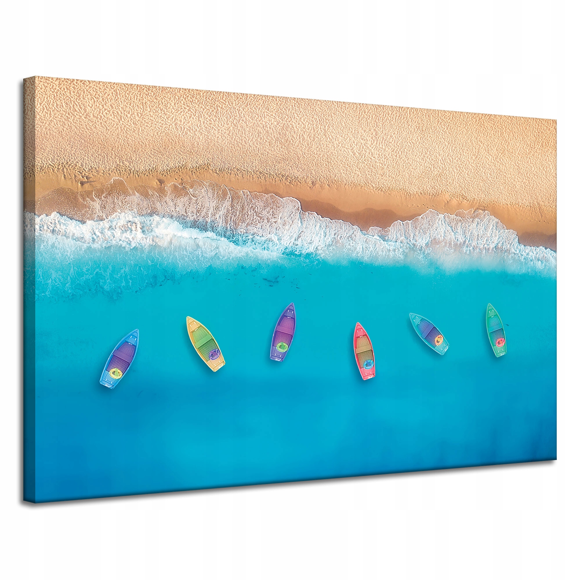 Obraz na plátně Lodě na břehu písku Voda 120x80 cm