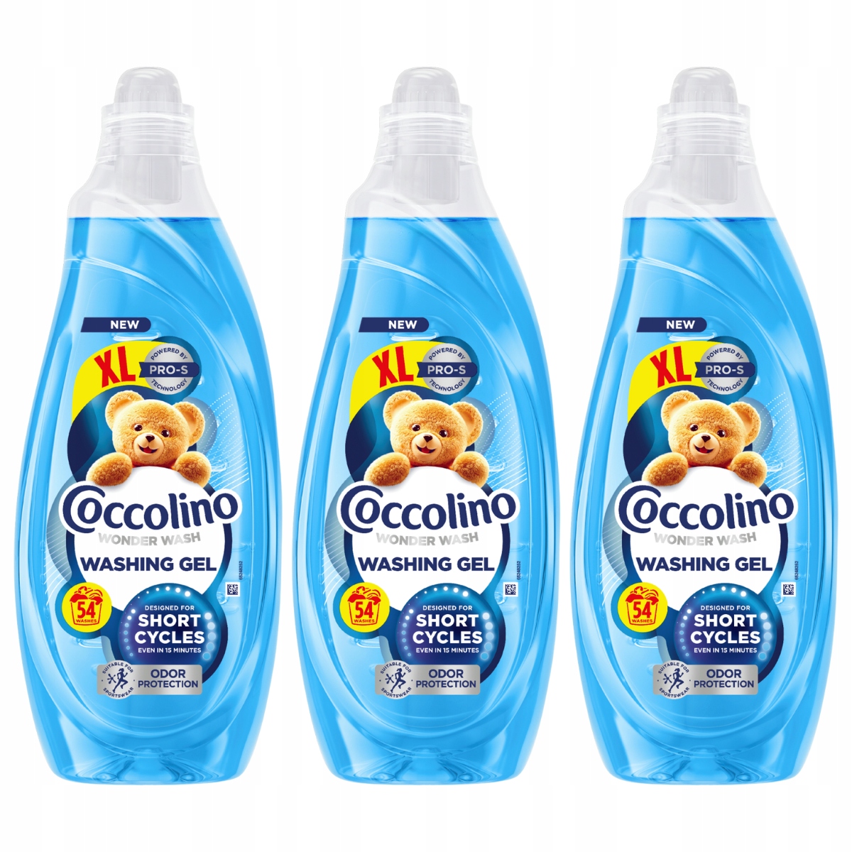 Levně Sada 3x Coccolino XL Wonder Wash Odor Protection Gel na praní 54 praní