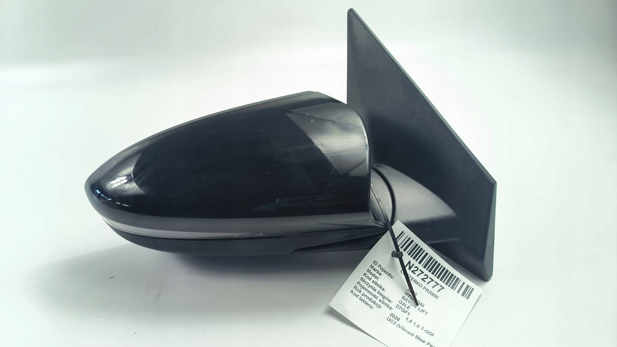 mirror right EU black, HYUNDAI BAYON LIFT 8 PIN