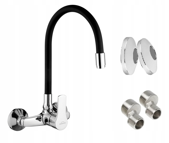 Kuchynská nástenná batéria Invena Verso čierna