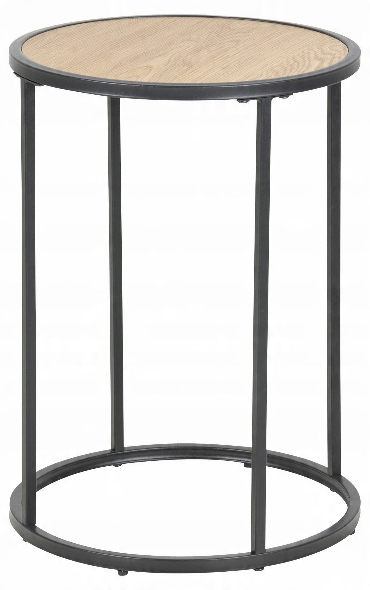 

Stolik kawowy okrągły Loft Czarny nowoczesny 40 cm