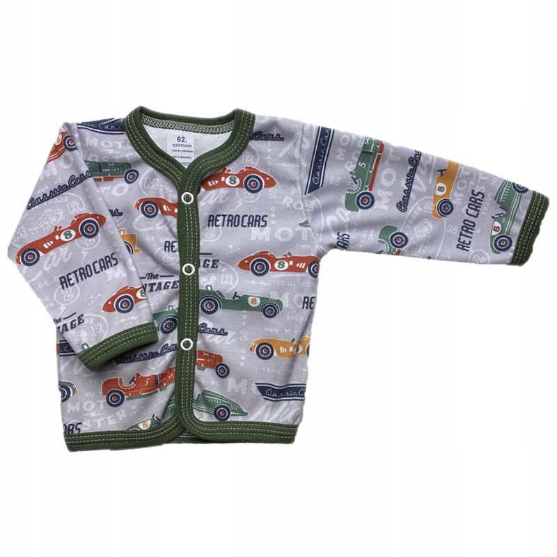 

Kaftanik koszulka 56 napki dla noworodka w auta